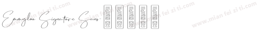 Emmylou Signature Sans字体转换